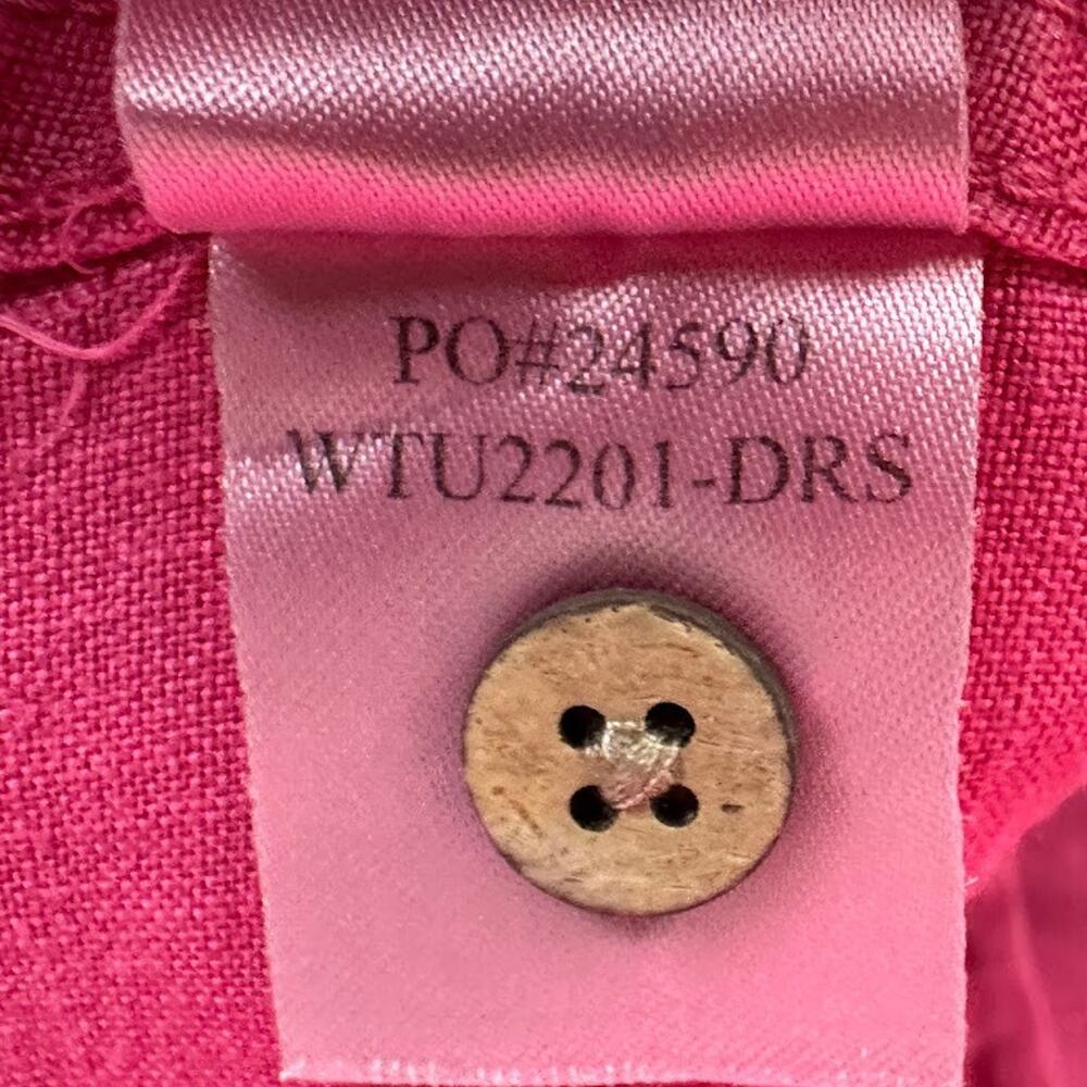 Faherty Top Womens Extra Small Pink Linen Button Up Long Sleeve Lightweight Boho - Picture 8 of 12